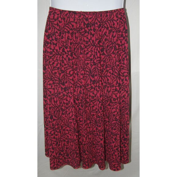 COLDWATER CREEK Reversible Sz Large (14) Elastic Waist Flowy Midi Skirt NEW NWT - Picture 2 of 7
